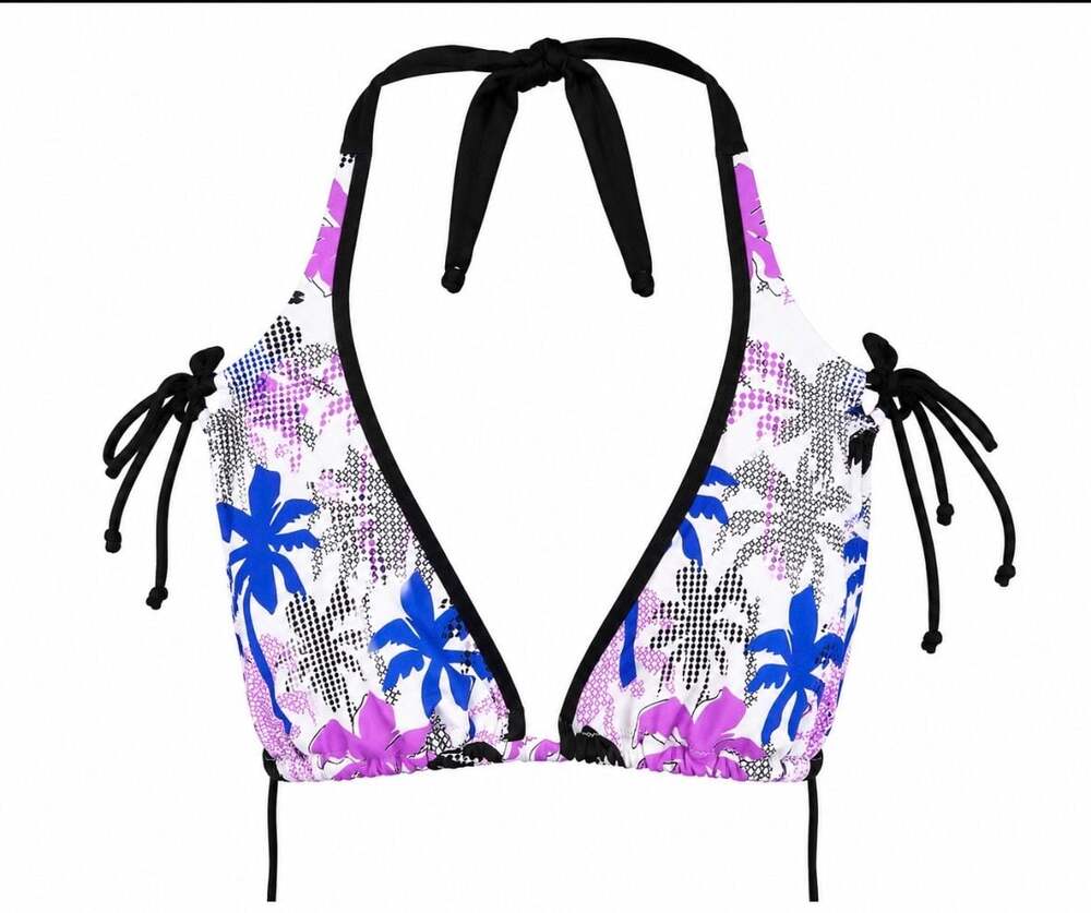 Victoria's Secret Palm Print Triangle Bikini Top and Bottom Set